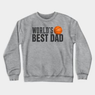 Simple World's Best Dad Typography Basketball Crewneck Sweatshirt